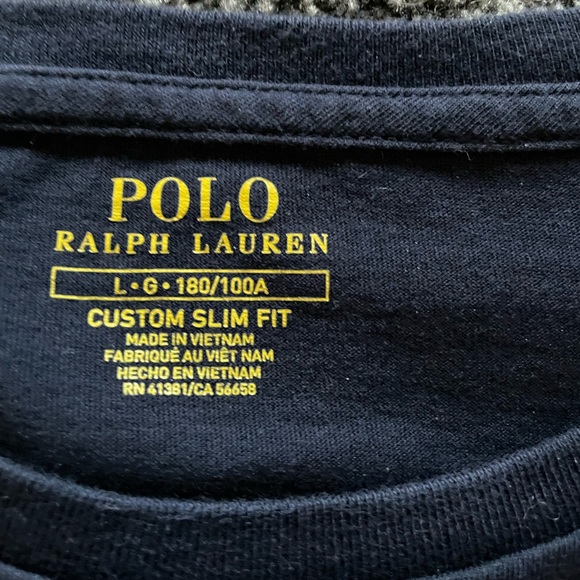 Ralph Lauren long sleeve Navy blue top. Size Largr - Picture 2 of 3